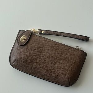 Brown Wristlet with straps